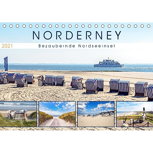 NORDERNEY Bezaubernde Nordseeinsel (Tischkalender 2021 DIN A5 quer), Andrea Dreegmeyer