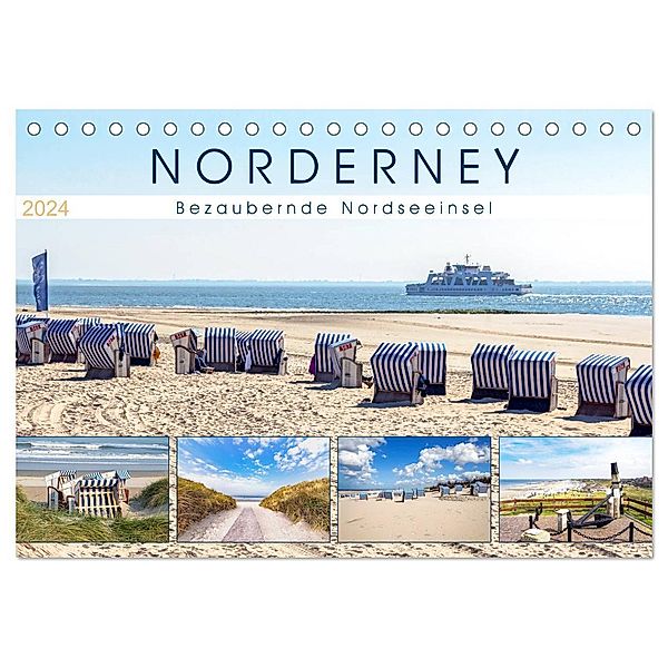 NORDERNEY Bezaubernde Nordseeinsel (Tischkalender 2024 DIN A5 quer), CALVENDO Monatskalender, Andrea Dreegmeyer