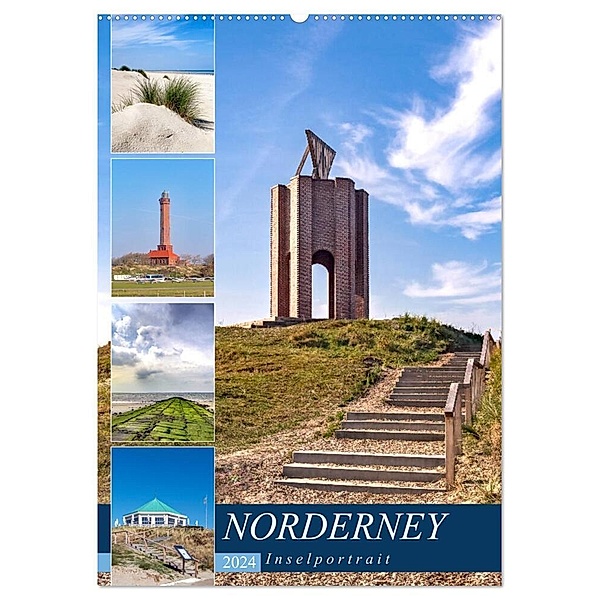 Norderney Inselportrait (Wandkalender 2024 DIN A2 hoch), CALVENDO Monatskalender, Andrea Dreegmeyer