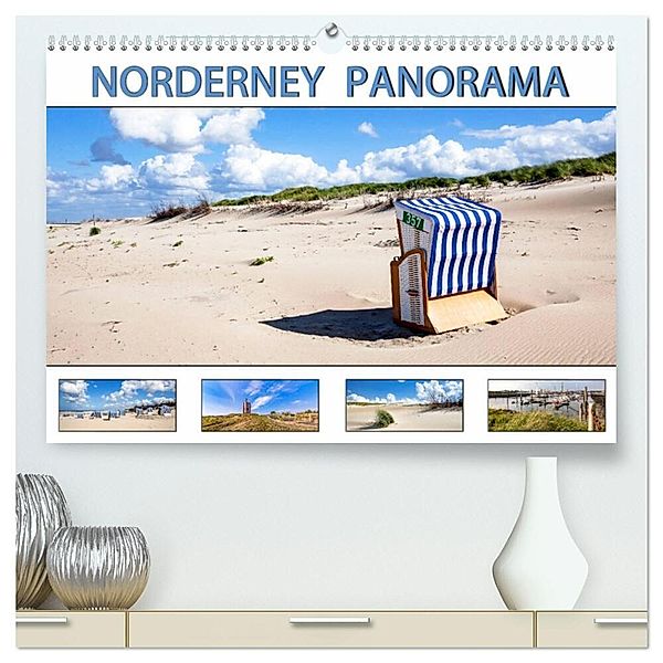 NORDERNEY PANORAMA (hochwertiger Premium Wandkalender 2024 DIN A2 quer), Kunstdruck in Hochglanz, Andrea Dreegmeyer