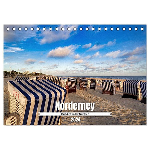 Norderney Paradies in der Nordsee (Tischkalender 2024 DIN A5 quer), CALVENDO Monatskalender, Thorsten Kleinfeld