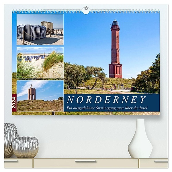 Norderney Spaziergang (hochwertiger Premium Wandkalender 2024 DIN A2 quer), Kunstdruck in Hochglanz, Andrea Dreegmeyer
