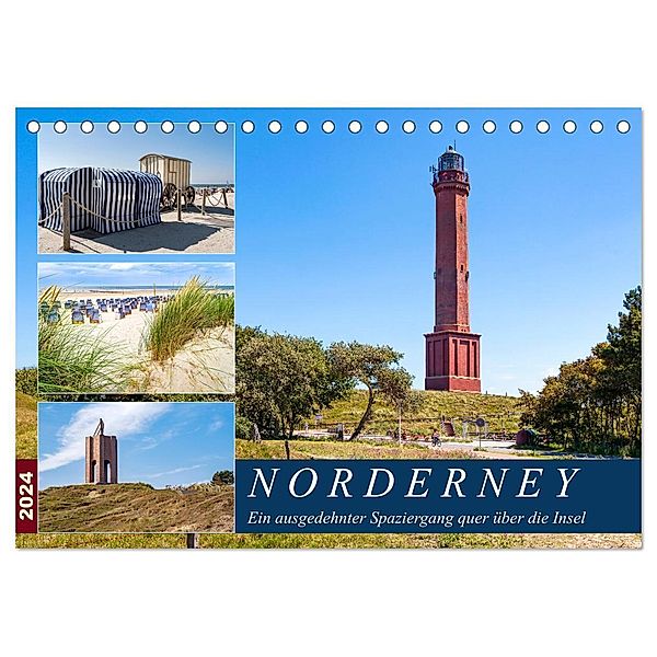 Norderney Spaziergang (Tischkalender 2024 DIN A5 quer), CALVENDO Monatskalender, Andrea Dreegmeyer