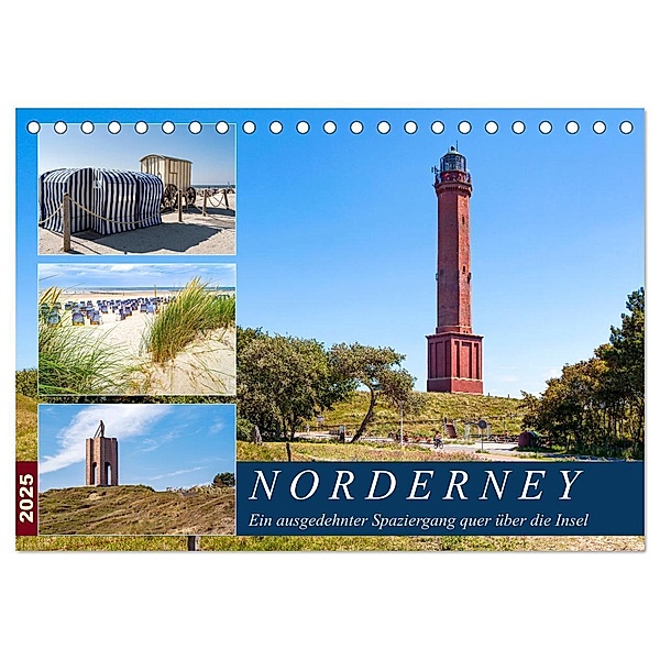 Norderney Spaziergang (Tischkalender 2025 DIN A5 quer), CALVENDO Monatskalender, Calvendo, Andrea Dreegmeyer