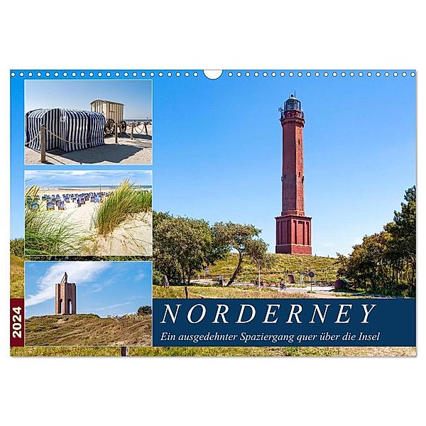 Norderney Spaziergang (Wandkalender 2024 DIN A3 quer), CALVENDO Monatskalender, Andrea Dreegmeyer