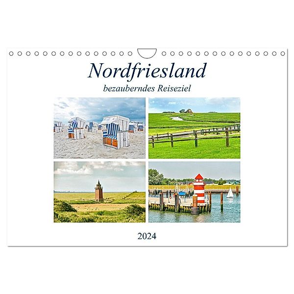 Nordfriesland - bezauberndes Reiseziel (Wandkalender 2024 DIN A4 quer), CALVENDO Monatskalender, Nina Schwarze