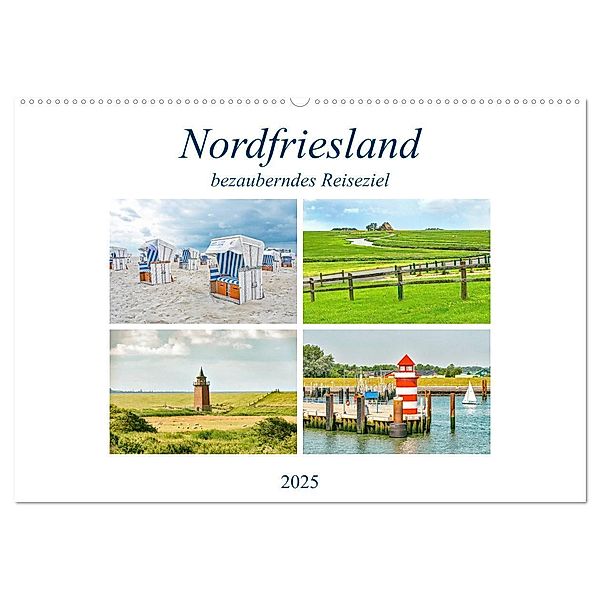 Nordfriesland - bezauberndes Reiseziel (Wandkalender 2025 DIN A2 quer), CALVENDO Monatskalender, Calvendo, Nina Schwarze