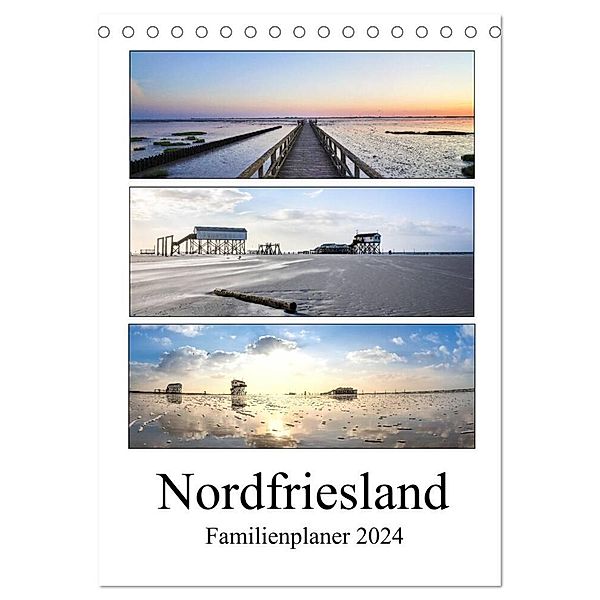 Nordfriesland - Familienplaner (Tischkalender 2024 DIN A5 hoch), CALVENDO Monatskalender, Franziska Hoppe