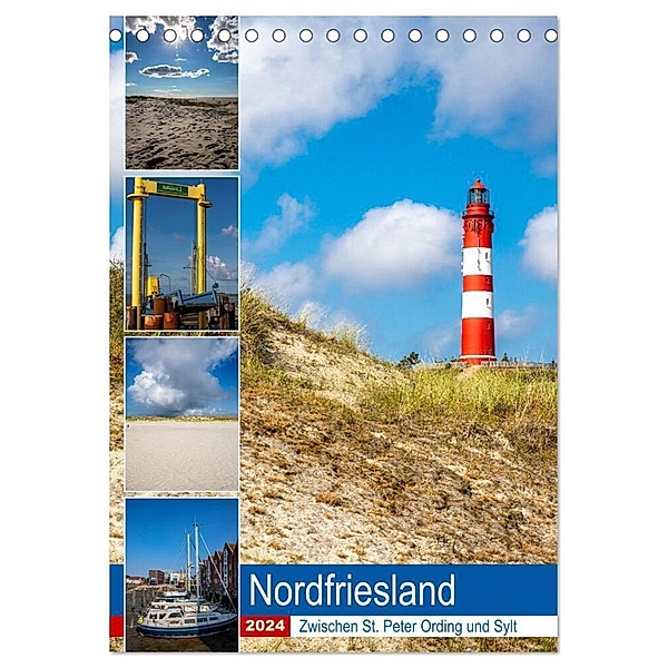 Nordfriesland, Zwischen St. Peter Ording und Sylt (Tischkalender 2024 DIN A5 hoch), CALVENDO Monatskalender, Alexander Wolff