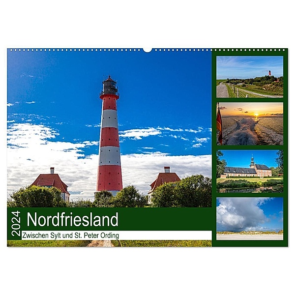 Nordfriesland, Zwischen Sylt und St. Peter Ording (Wandkalender 2024 DIN A2 quer), CALVENDO Monatskalender, Alexander Wolff