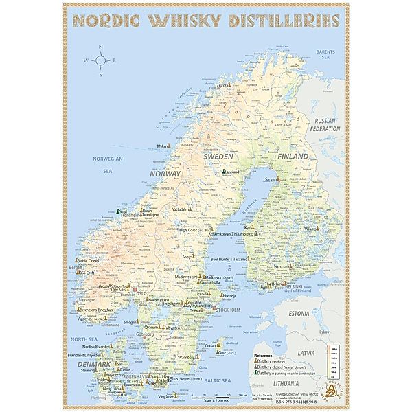 Nordic Whisky Distilleries - Tasting Map, Rüdiger Jörg Hirst