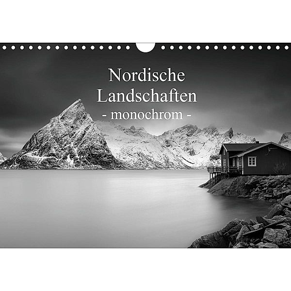 Nordische Landschaften - monochrom (Wandkalender 2021 DIN A4 quer), Jeanny Müller