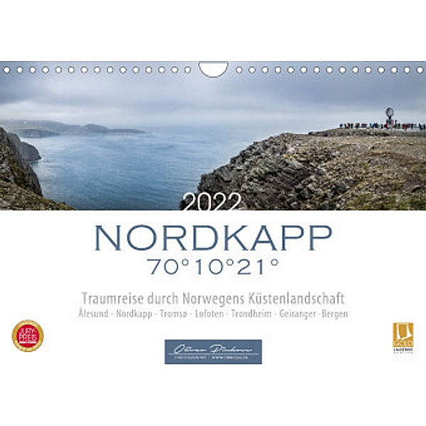 Nordkapp - Norwegens Küstenlandschaft (Wandkalender 2022 DIN A4 quer), Oliver Pinkoss