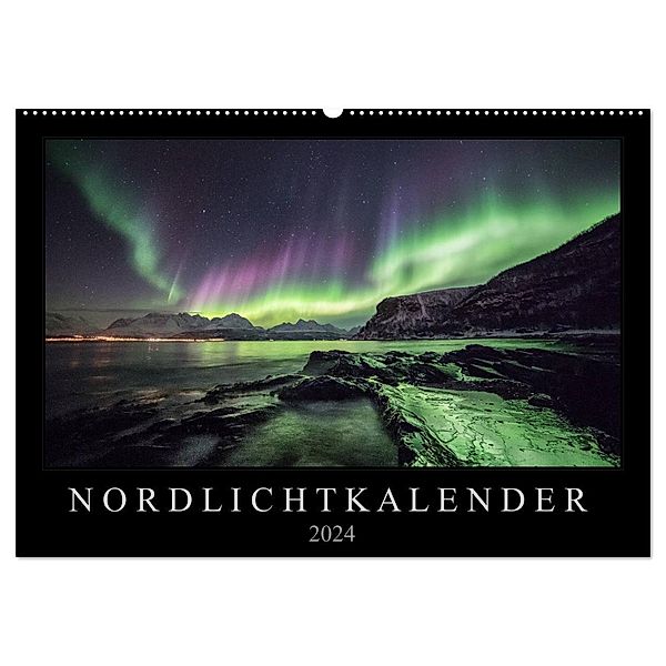 Nordlichtkalender (Wandkalender 2024 DIN A2 quer), CALVENDO Monatskalender, Sebastian Worm