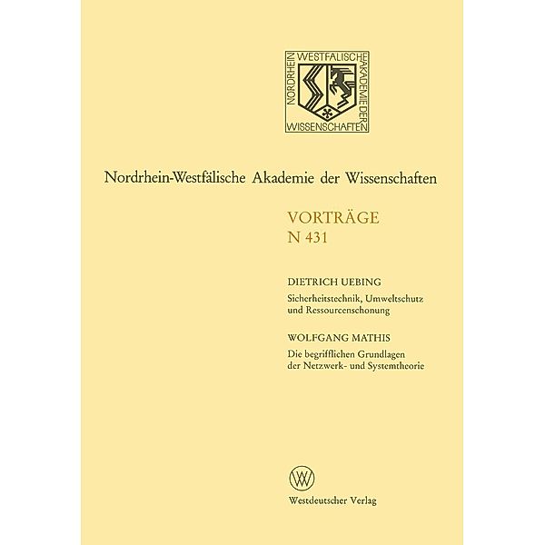 Nordrhein-Westfälische Akademie der Wissenschaften / Rheinisch-Westfälische Akademie der Wissenschaften Bd.431, Dietrich Uebing