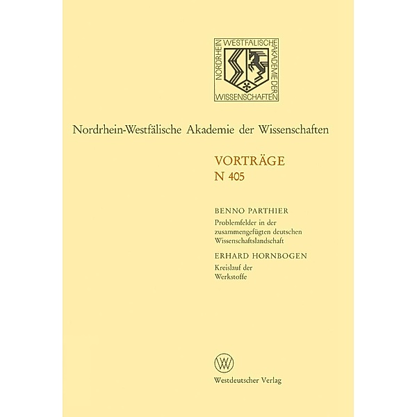 Nordrhein-Westfälische Akademie der Wissenschaften / Rheinisch-Westfälische Akademie der Wissenschaften Bd.405, Benno Parthier