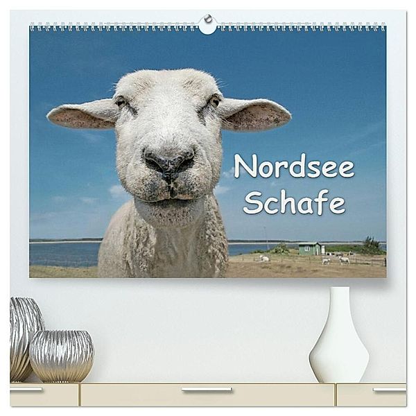 Nordsee Schafe (hochwertiger Premium Wandkalender 2024 DIN A2 quer), Kunstdruck in Hochglanz, Andrea Wilken