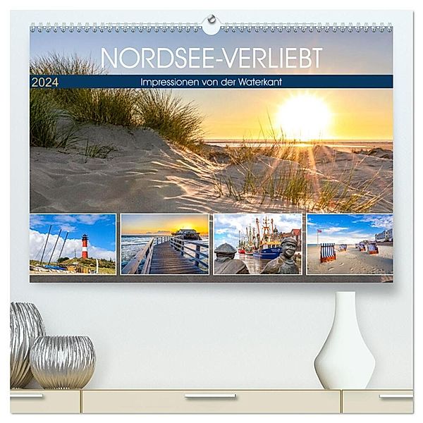 NORDSEE-VERLIEBT (hochwertiger Premium Wandkalender 2024 DIN A2 quer), Kunstdruck in Hochglanz, Andrea Dreegmeyer