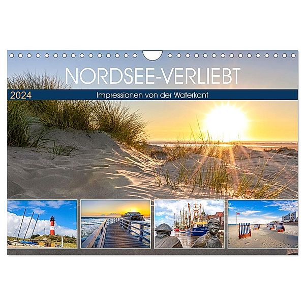 NORDSEE-VERLIEBT (Wandkalender 2024 DIN A4 quer), CALVENDO Monatskalender, Andrea Dreegmeyer