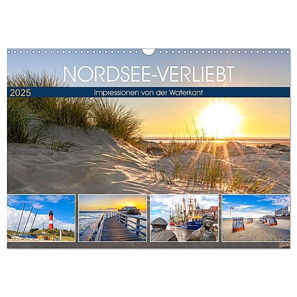 NORDSEE-VERLIEBT (Wandkalender 2025 DIN A3 quer), CALVENDO Monatskalender, Calvendo, Andrea Dreegmeyer