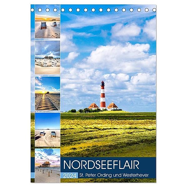NORDSEEFLAIR - St. Peter Ording und Westerhever (Tischkalender 2024 DIN A5 hoch), CALVENDO Monatskalender, Andrea Dreegmeyer