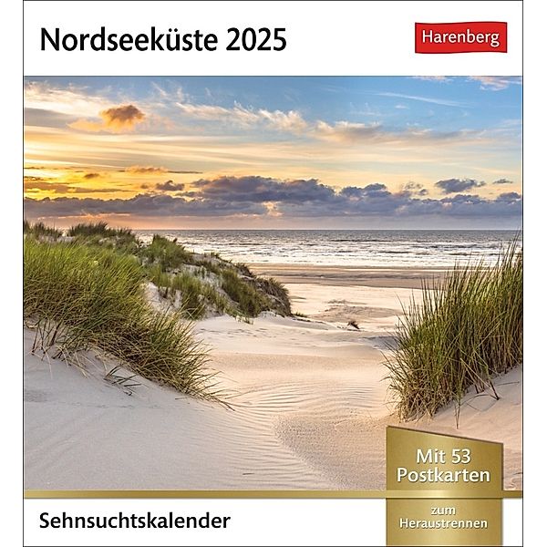 Nordseeküste Sehnsuchtskalender 2025 - Wochenkalender mit 53 Postkarten