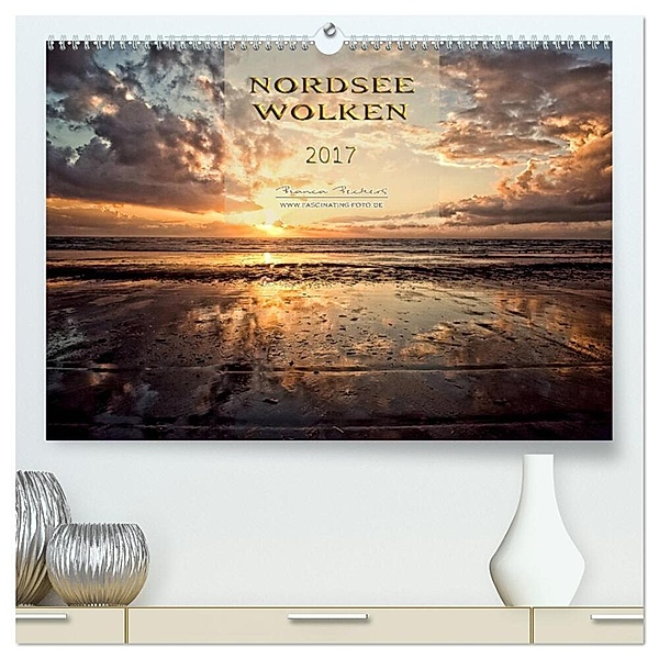 Nordseewolken (hochwertiger Premium Wandkalender 2024 DIN A2 quer), Kunstdruck in Hochglanz, Fascinating Foto / www.fascinating-foto.de
