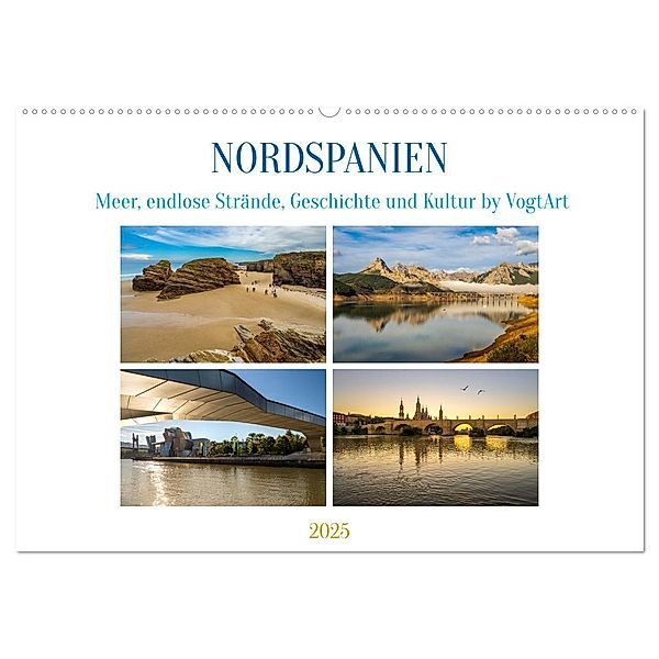 Nordspanien, Meer, endlose Strände, Geschichte und Kultur by VogtArt (Wandkalender 2025 DIN A2 quer), CALVENDO Monatskalender, Calvendo, VogtArt