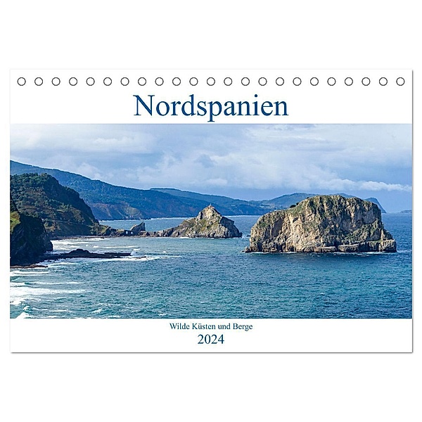 Nordspanien - Wilde Küsten und Berge (Tischkalender 2024 DIN A5 quer), CALVENDO Monatskalender, Ummanandapics