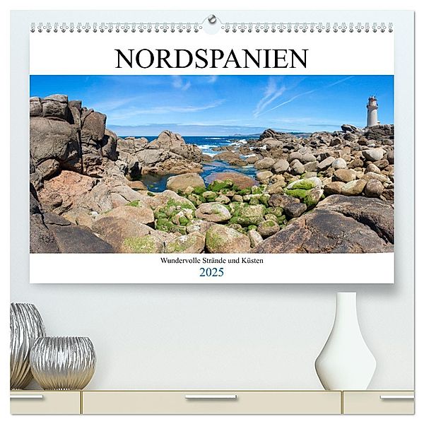 Nordspanien - Wundervolle Strände und Küsten (hochwertiger Premium Wandkalender 2025 DIN A2 quer), Kunstdruck in Hochglanz, Calvendo, pixs:sell