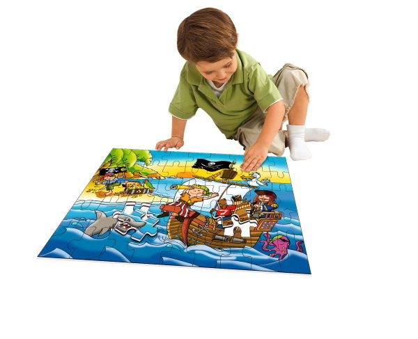 Noris Spiele Piraten Riesenpuzzle 45 Teile Kinder Bodenpuzzle Spielzeug NEU 