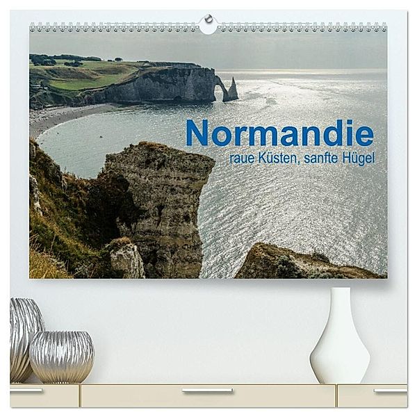 Normandie - raue Küsten, sanfte Hügel (hochwertiger Premium Wandkalender 2024 DIN A2 quer), Kunstdruck in Hochglanz, Dietmar Blome