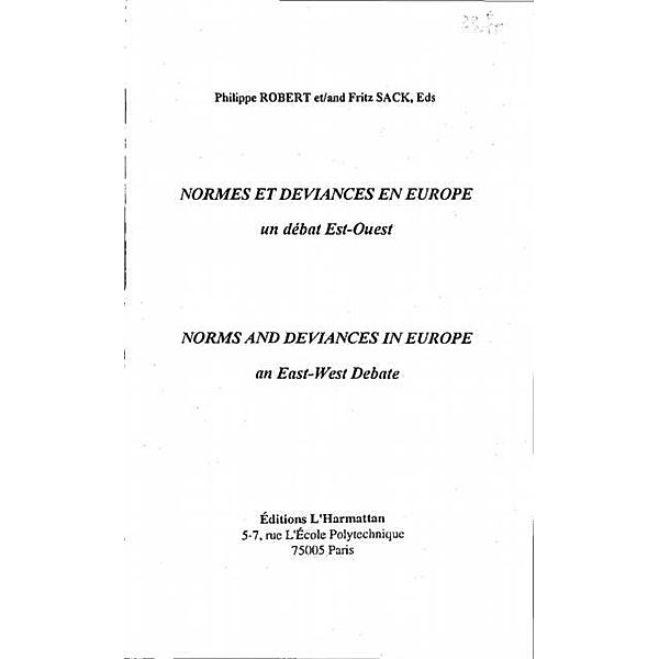 Normes et deviances en Europe / Hors-collection, Philippe Robert