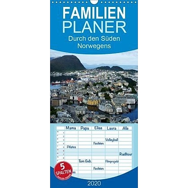Norwegen 2020 - Familienplaner hoch (Wandkalender 2020 , 21 cm x 45 cm, hoch), Beate Bussenius