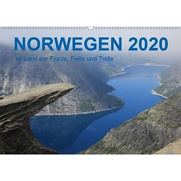 Norwegen 2020 - Im Land der Fjorde, Fjelle und Trolle (Wandkalender 2020 DIN A2 quer), Frank Zimmermann