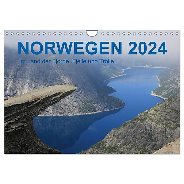 Norwegen 2024 - Im Land der Fjorde, Fjelle und Trolle (Wandkalender 2024 DIN A4 quer), CALVENDO Monatskalender, Frank Zimmermann