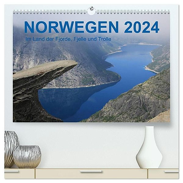 Norwegen 2024 - Im Land der Fjorde, Fjelle und Trolle (hochwertiger Premium Wandkalender 2024 DIN A2 quer), Kunstdruck in Hochglanz, Frank Zimmermann