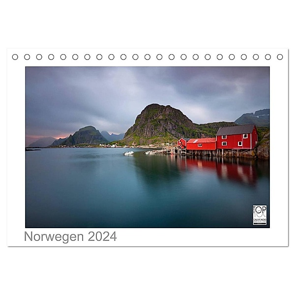 Norwegen 2024 - Land im Norden (Tischkalender 2024 DIN A5 quer), CALVENDO Monatskalender, Kalender365.com