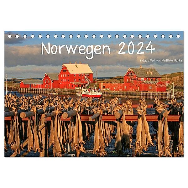 Norwegen 2024 (Tischkalender 2024 DIN A5 quer), CALVENDO Monatskalender, Matthias Hanke