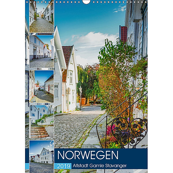 Norwegen - Altstadt Gamle Stavanger (Wandkalender 2019 DIN A3 hoch), Dirk Meutzner