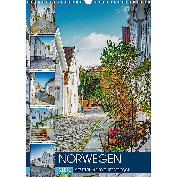Norwegen - Altstadt Gamle Stavanger (Wandkalender 2020 DIN A3 hoch), Dirk Meutzner