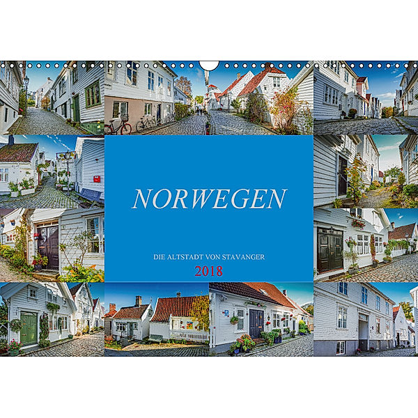 Norwegen - Die Altstadt von Stavanger (Wandkalender 2018 DIN A3 quer), Dirk Meutzner