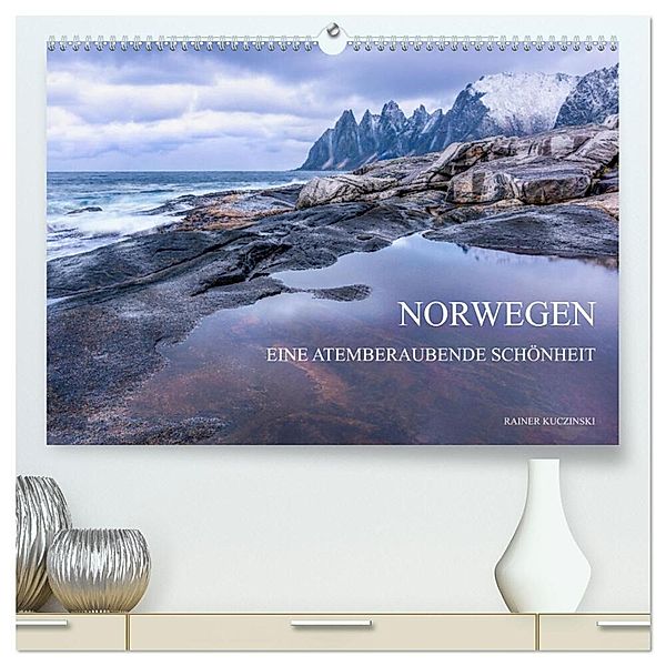 NORWEGEN - EINE ATEMBERAUBENDE SCHÖNHEIT (hochwertiger Premium Wandkalender 2024 DIN A2 quer), Kunstdruck in Hochglanz, Rainer Kuczinski