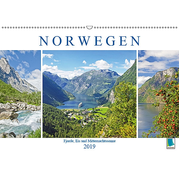 Norwegen: Fjorde, Wald und Mitternachtssonne (Wandkalender 2019 DIN A2 quer), Calvendo