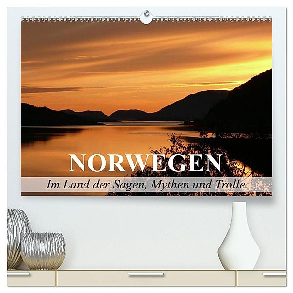 Norwegen - Im Land der Sagen, Mythen und Trolle (hochwertiger Premium Wandkalender 2024 DIN A2 quer), Kunstdruck in Hochglanz, Elisabeth Stanzer