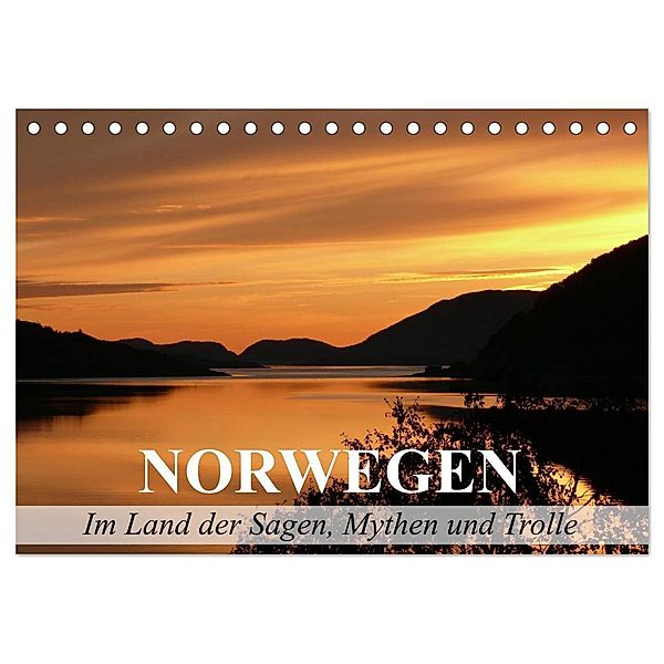 Norwegen - Im Land der Sagen, Mythen und Trolle (Tischkalender 2024 DIN A5 quer), CALVENDO Monatskalender, Elisabeth Stanzer