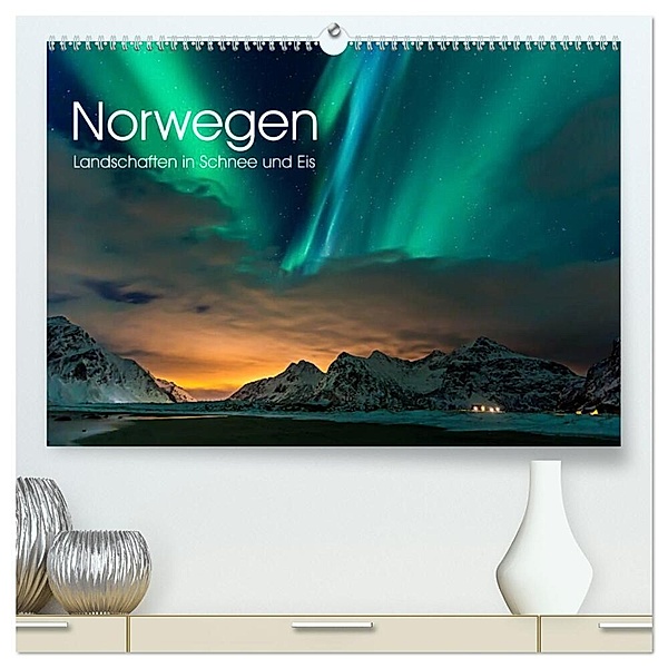 Norwegen, Landschaften in Schnee und Eis (hochwertiger Premium Wandkalender 2024 DIN A2 quer), Kunstdruck in Hochglanz, Wolfgang Stoiber