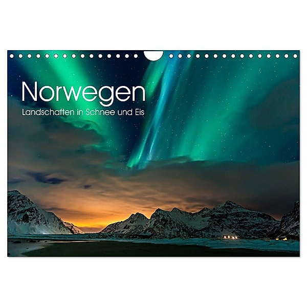 Norwegen, Landschaften in Schnee und Eis (Wandkalender 2024 DIN A4 quer), CALVENDO Monatskalender, Wolfgang Stoiber