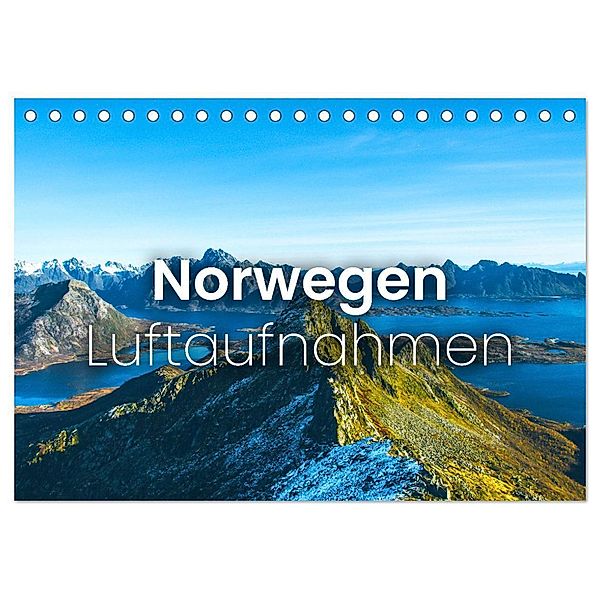 Norwegen Luftaufnahmen (Tischkalender 2024 DIN A5 quer), CALVENDO Monatskalender, SF