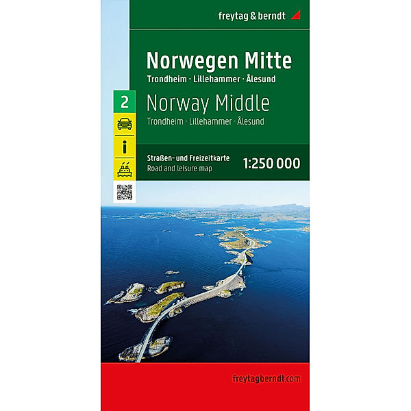 Norwegen Mitte, Strassen- und Freizeitkarte 1:250.000, freytag & berndt